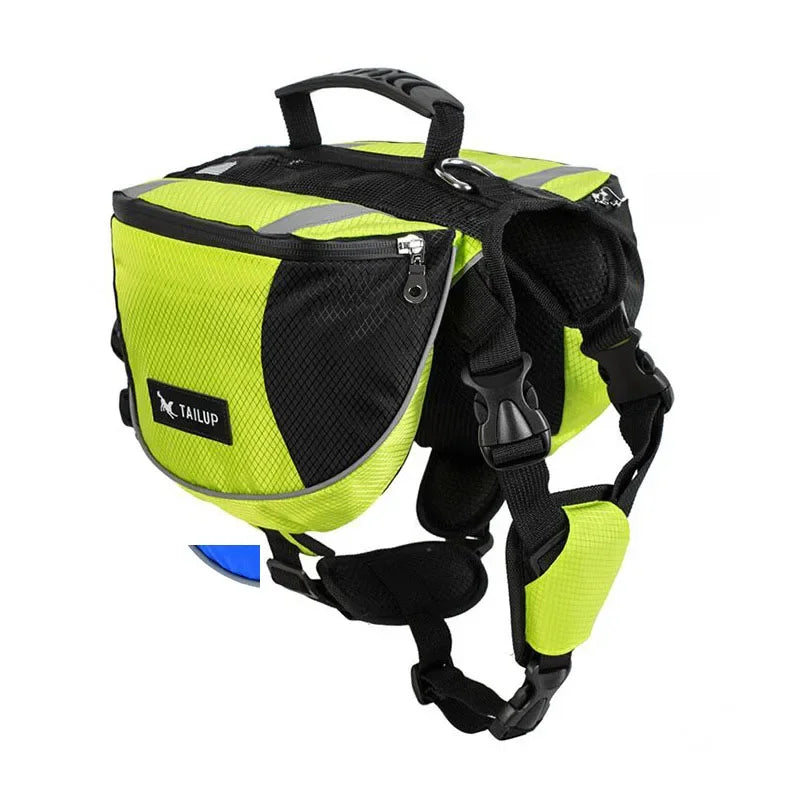 Zaino riflettente per cani con tasca portaoggetti