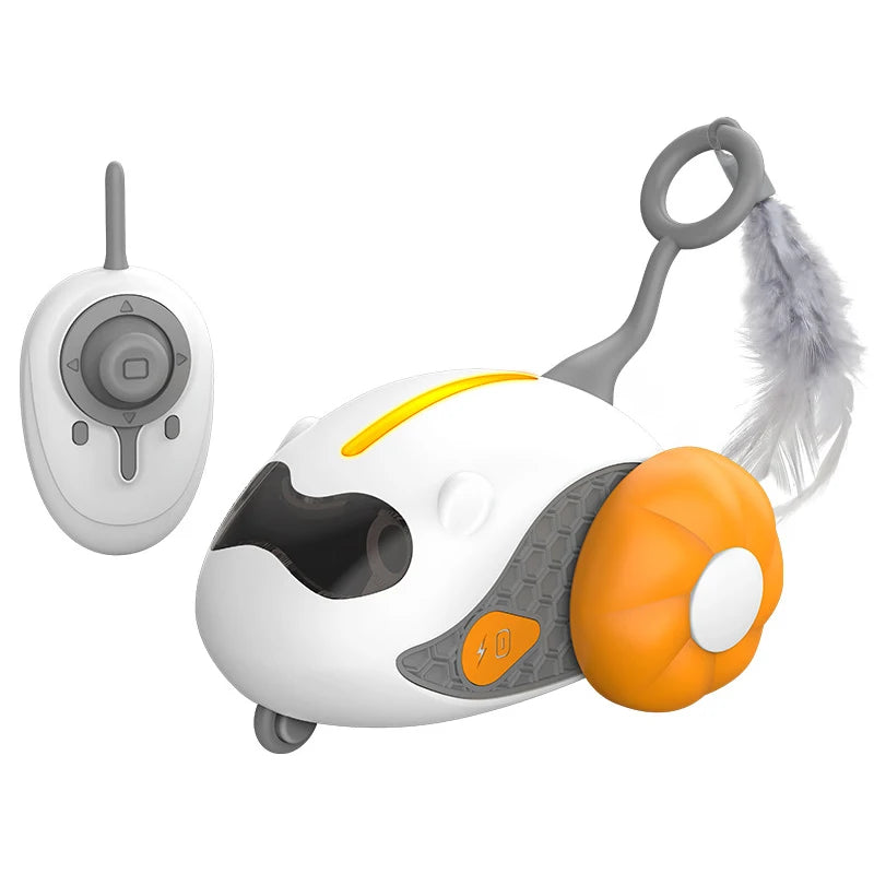 Automatic Rolling Cat Toy Car Remote Control Interactive