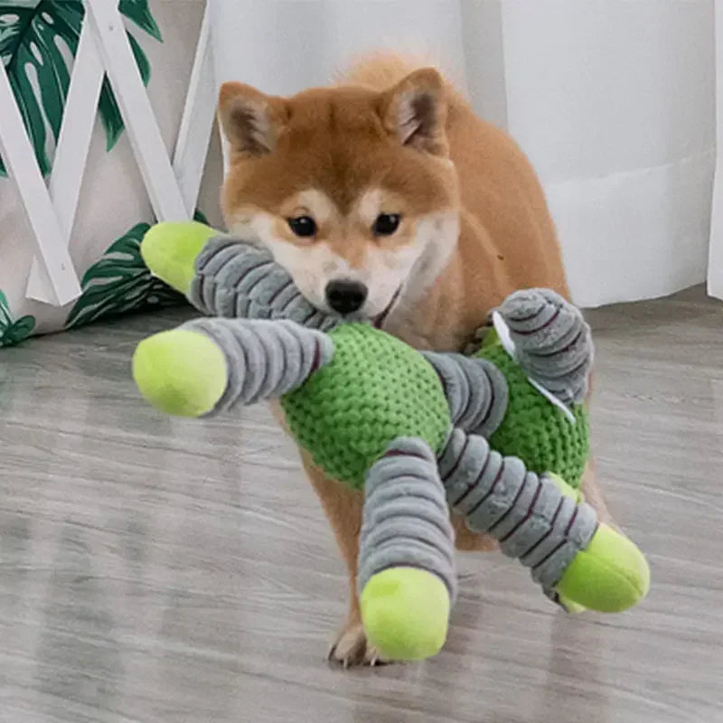 Indestructible Dog Squeaky Plush Toy Durable Chew Training