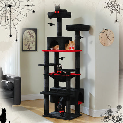 Large Cat Tree Tower with Hammock Condo Scratching Posts