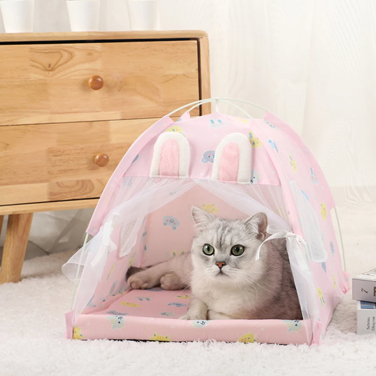 Cat Tent Bed Warm Winter Pet House Cozy Cushion