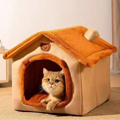 All Season Dog House Bed Warm Washable Pet Nest