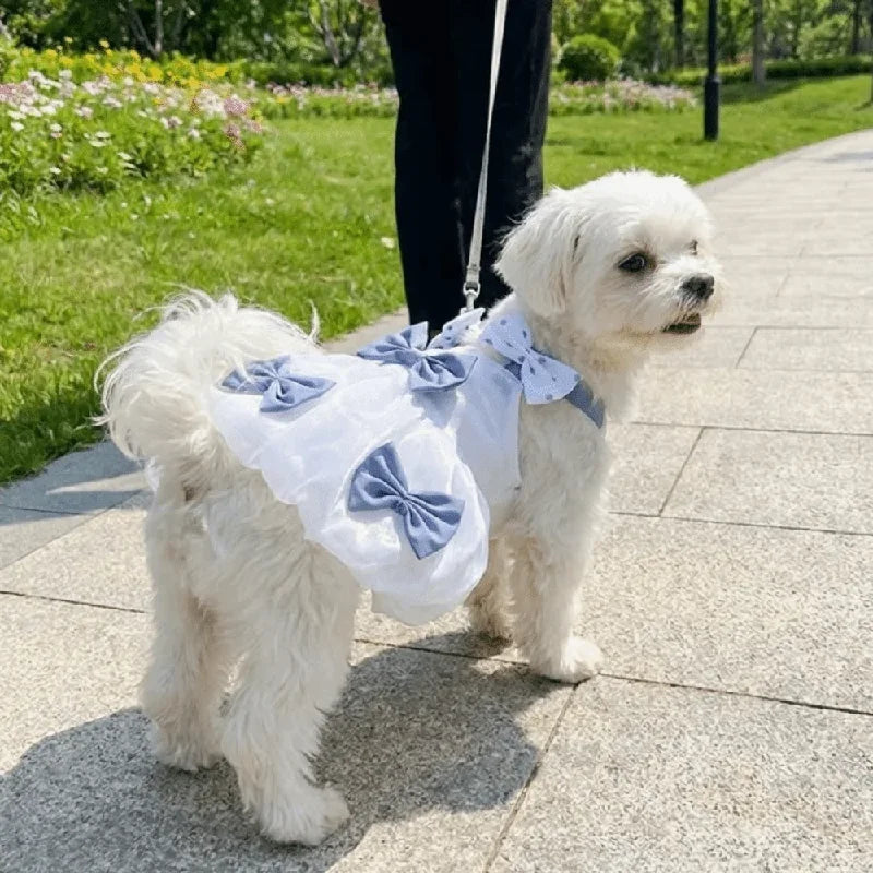 Vestito da Principessa Traspirante con Fiocco per Cani