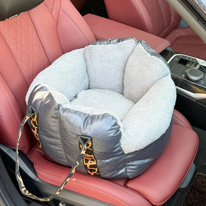 Elevated Pet Car Bed Booster Seat for Dogs & Cats