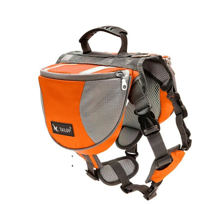 Zaino riflettente per cani con tasca portaoggetti