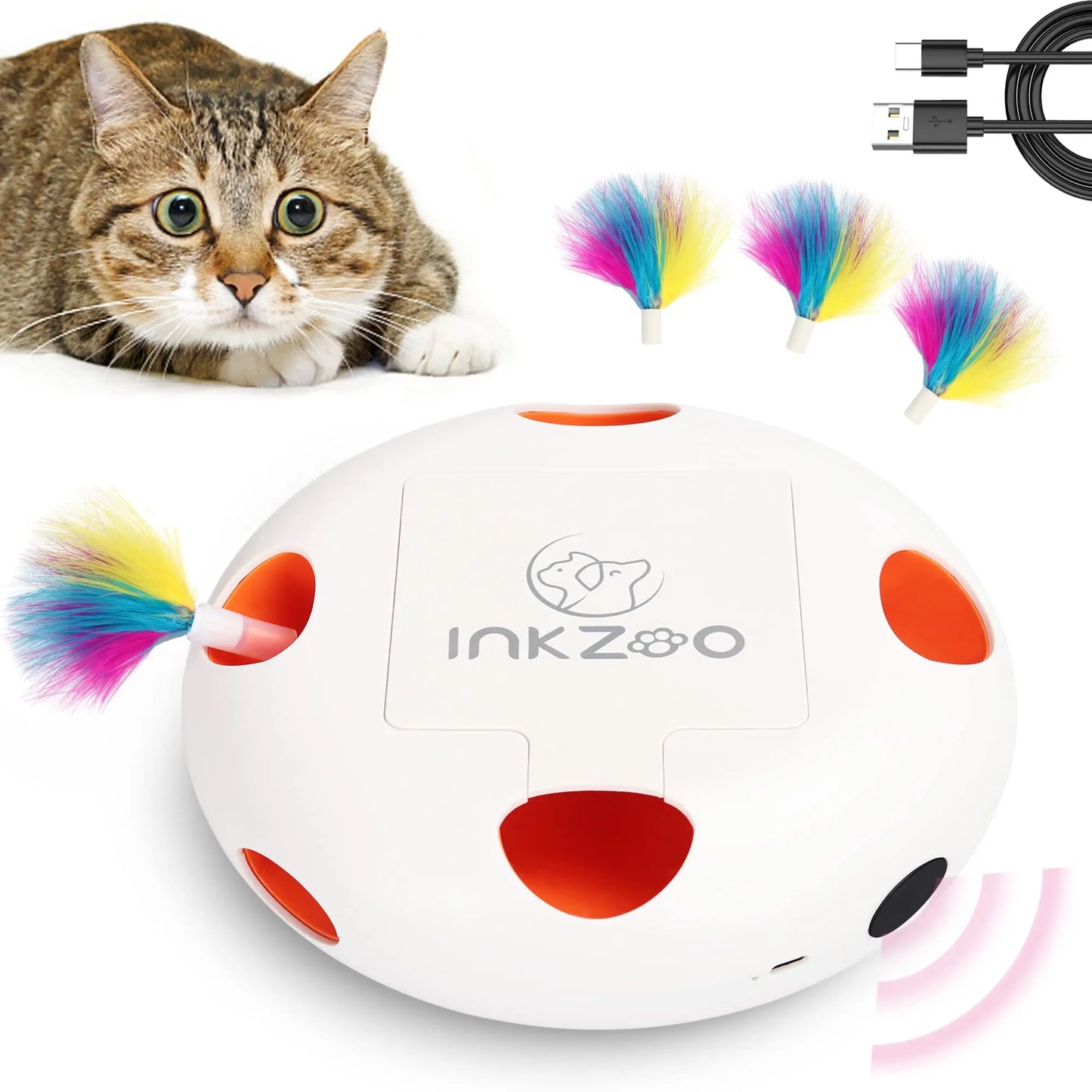 Smart Cat Toy Whack A Mole 7 Hole Interactive Feeder