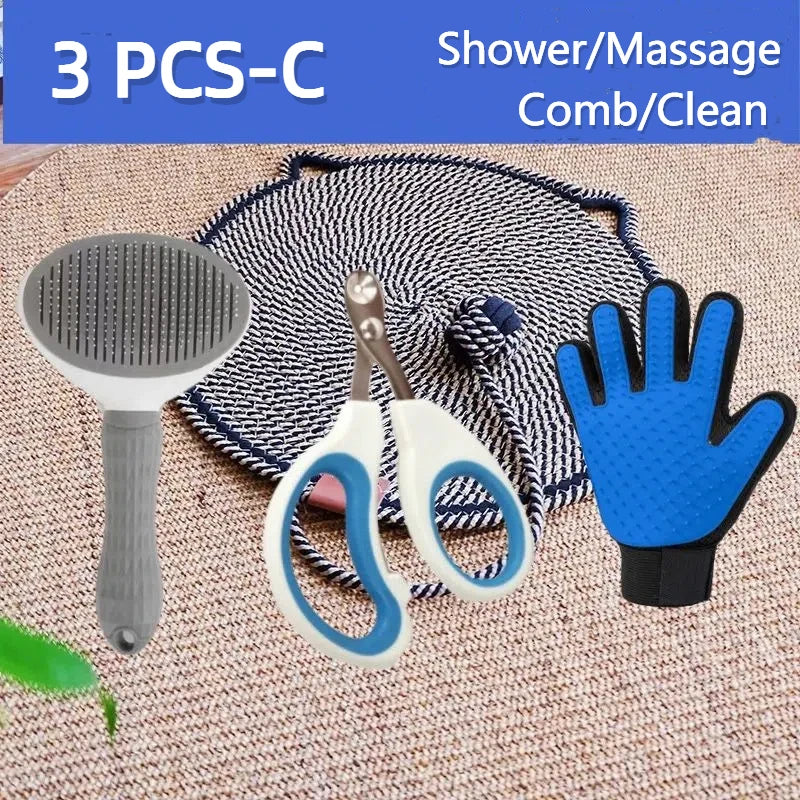 Kit Completo per Toelettatura di Gatti con Forbici e Pettini