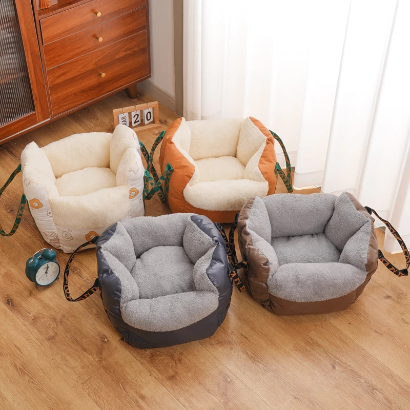 Elevated Pet Car Bed Booster Seat for Dogs & Cats