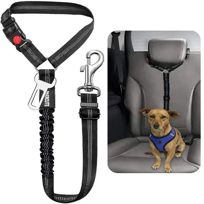 2PCS Dog Harness Car Seat Belt Leash Adjustable Safety Set