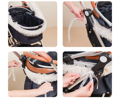 Lace Pet Stroller Cover Sunshade Mesh Washable