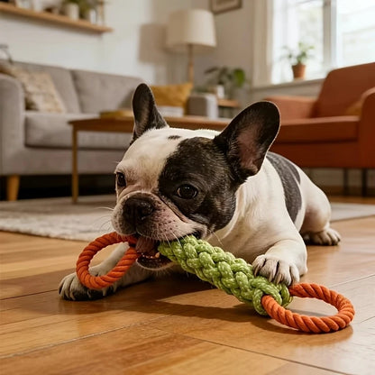 Handwoven Dog Chew Toy Rope for Teeth Cleaning
