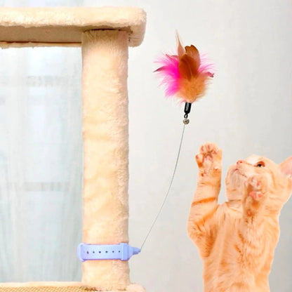 Cat Feather Collar Toy Interactive Self Play Teaser