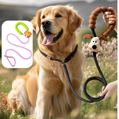 Thicker Pet Dog Training Nylon Rope Chain Collar & Leash