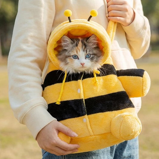 Cute Cartoon Pet Carrier Backpack Soft Warm Travel Bag